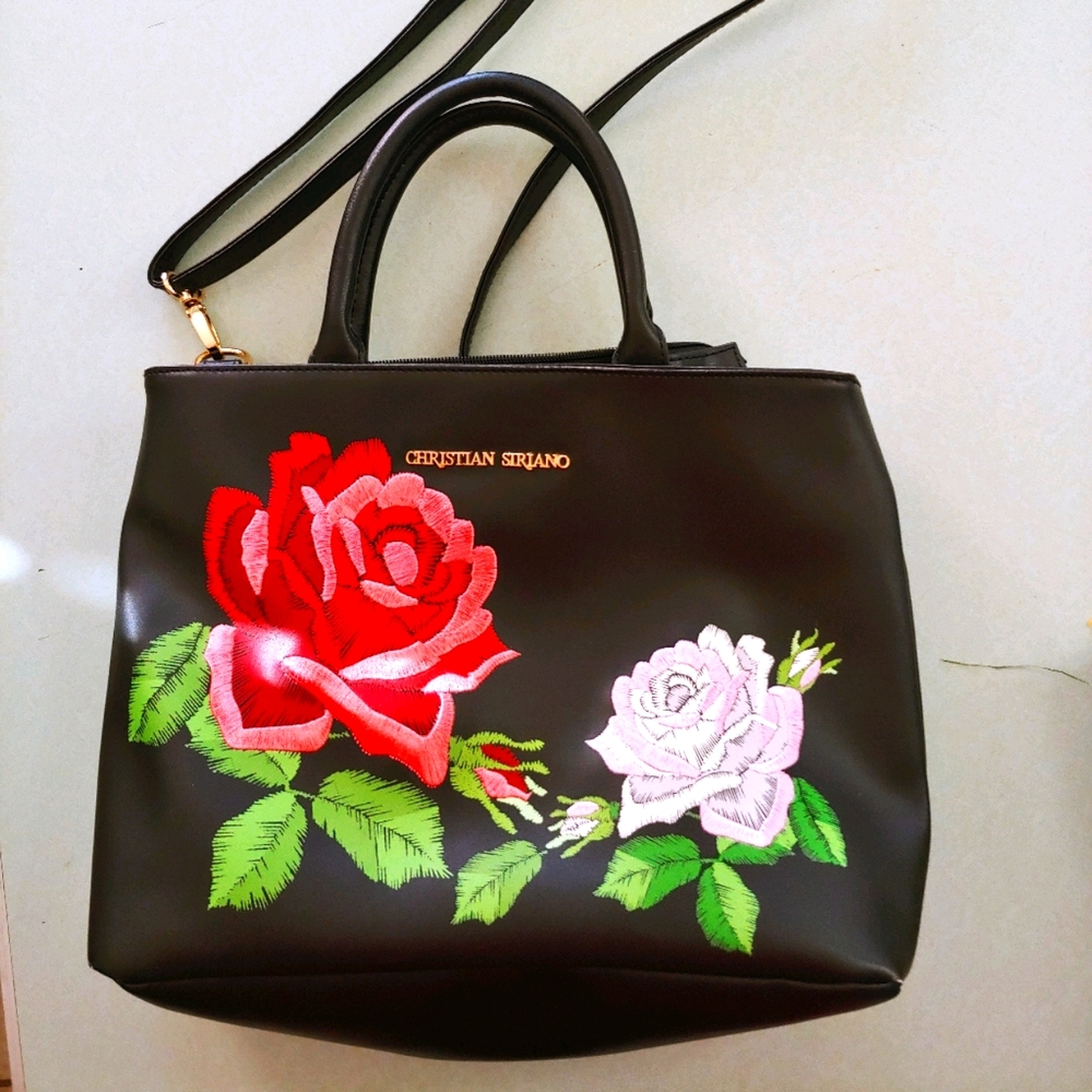 ✨SALE ✨CS  Purse with Embroidery Roses